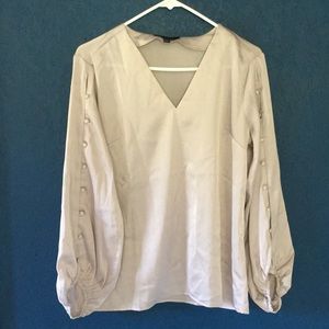 Beige silk blouse